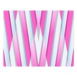 Geometric 3d Design Pattern Pink Double Sided Flano Blanket (Large)  80 x60  Blanket Front