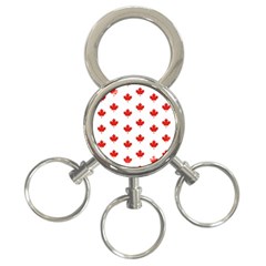 Maple Leaf Canada Emblem Country 3-ring Key Chains by Celenk