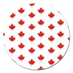 Maple Leaf Canada Emblem Country Magnet 5  (round) by Celenk