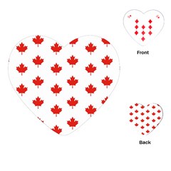 Maple Leaf Canada Emblem Country Playing Cards (heart)  by Celenk