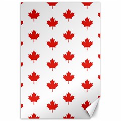 Maple Leaf Canada Emblem Country Canvas 12  X 18   by Celenk