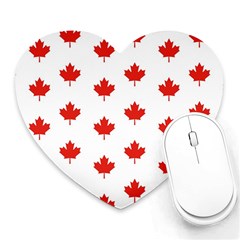 Maple Leaf Canada Emblem Country Heart Mousepads by Celenk