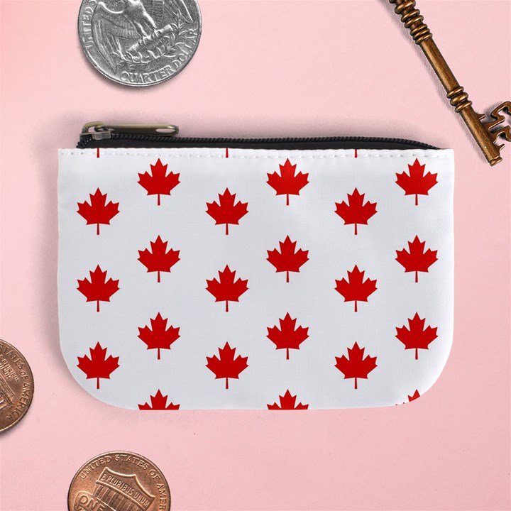 Maple Leaf Canada Emblem Country Mini Coin Purses