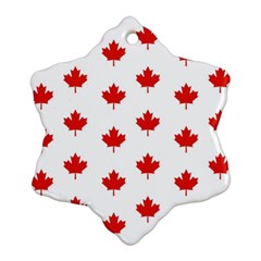 Maple Leaf Canada Emblem Country Snowflake Ornament (two Sides) by Celenk