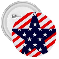 Patriotic Usa Stars Stripes Red 3  Buttons by Celenk