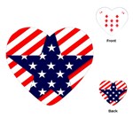 Patriotic Usa Stars Stripes Red Playing Cards (Heart)  Front