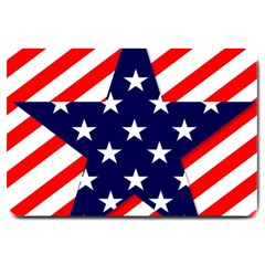 Patriotic Usa Stars Stripes Red Large Doormat  by Celenk