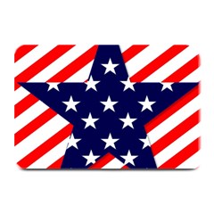 Patriotic Usa Stars Stripes Red Plate Mats by Celenk