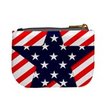 Patriotic Usa Stars Stripes Red Mini Coin Purses Back