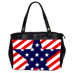 Patriotic Usa Stars Stripes Red Office Handbags (2 Sides)  by Celenk