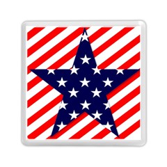 Patriotic Usa Stars Stripes Red Memory Card Reader (square)  by Celenk