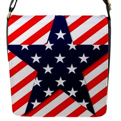 Patriotic Usa Stars Stripes Red Flap Messenger Bag (s) by Celenk