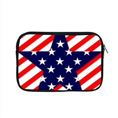 Patriotic Usa Stars Stripes Red Apple Macbook Pro 15  Zipper Case by Celenk