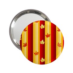 Autumn Fall Leaves Vertical 2 25  Handbag Mirrors by Celenk