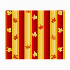 Autumn Fall Leaves Vertical Small Glasses Cloth (2-side) by Celenk