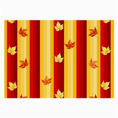 Autumn Fall Leaves Vertical Large Glasses Cloth (2-side) by Celenk