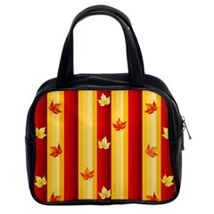 Autumn Fall Leaves Vertical Classic Handbags (2 Sides) by Celenk