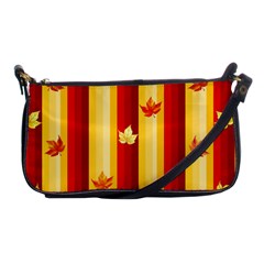 Autumn Fall Leaves Vertical Shoulder Clutch Bags by Celenk