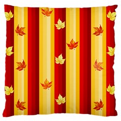 Autumn Fall Leaves Vertical Large Cushion Case (one Side) by Celenk