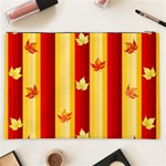 Autumn Fall Leaves Vertical Cosmetic Bag (XXL)  Back