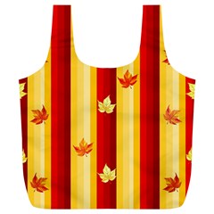 Autumn Fall Leaves Vertical Full Print Recycle Bags (l)  by Celenk