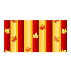 Autumn Fall Leaves Vertical Satin Wrap by Celenk