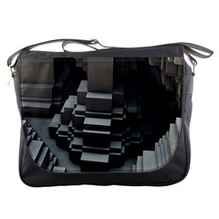 Fractal Render Cube Cubic Shape Messenger Bags by Celenk