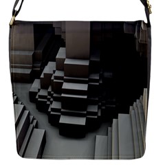 Fractal Render Cube Cubic Shape Flap Messenger Bag (s) by Celenk