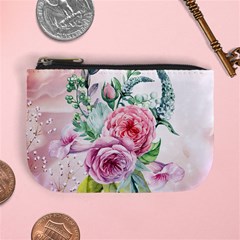 Flowers And Leaves In Soft Purple Colors Mini Coin Purses by FantasyWorld7