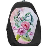 Flowers And Leaves In Soft Purple Colors Backpack Bag Front