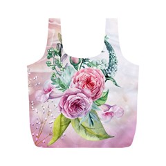 Flowers And Leaves In Soft Purple Colors Full Print Recycle Bags (m)  by FantasyWorld7