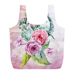 Flowers And Leaves In Soft Purple Colors Full Print Recycle Bags (l)  by FantasyWorld7