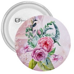 Flowers And Leaves In Soft Purple Colors 3  Buttons by FantasyWorld7