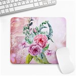 Flowers And Leaves In Soft Purple Colors Large Mousepads Front