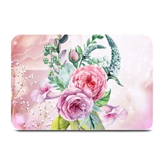 Flowers And Leaves In Soft Purple Colors Plate Mats by FantasyWorld7