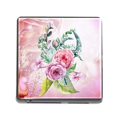 Flowers And Leaves In Soft Purple Colors Memory Card Reader (square) by FantasyWorld7