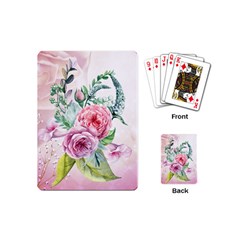 Flowers And Leaves In Soft Purple Colors Playing Cards (mini)  by FantasyWorld7