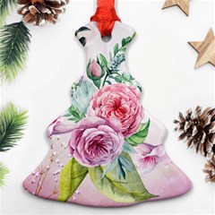 Flowers And Leaves In Soft Purple Colors Christmas Tree Ornament (two Sides) by FantasyWorld7