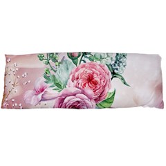 Flowers And Leaves In Soft Purple Colors Body Pillow Case (dakimakura) by FantasyWorld7