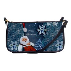 Funny Santa Claus With Snowman Shoulder Clutch Bags by FantasyWorld7