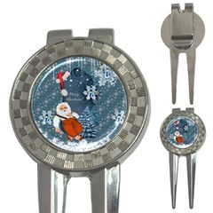 Funny Santa Claus With Snowman 3-in-1 Golf Divots by FantasyWorld7