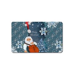 Funny Santa Claus With Snowman Magnet (name Card) by FantasyWorld7