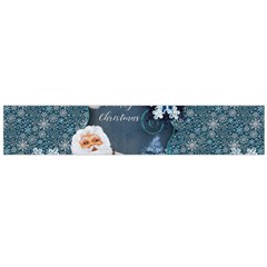 Funny Santa Claus With Snowman Flano Scarf (large)  by FantasyWorld7