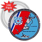 Coast Guard Sector North Carolina  3  Buttons (100 pack)  Front