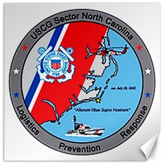 Coast Guard Sector North Carolina  Canvas 12  X 12   by Bigfootshirtshop