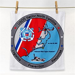 Coast Guard Sector North Carolina  Face Towel by Bigfootshirtshop