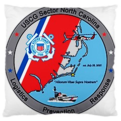 Coast Guard Sector North Carolina  Large Cushion Case (two Sides) by Bigfootshirtshop