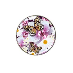 Butterflies With White And Purple Flowers  Hat Clip Ball Marker (10 Pack) by Bigfootshirtshop