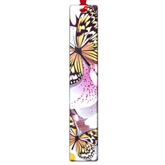 Butterflies With White And Purple Flowers  Large Book Marks by Bigfootshirtshop