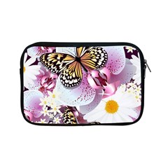 Butterflies With White And Purple Flowers  Apple Ipad Mini Zipper Cases by Bigfootshirtshop